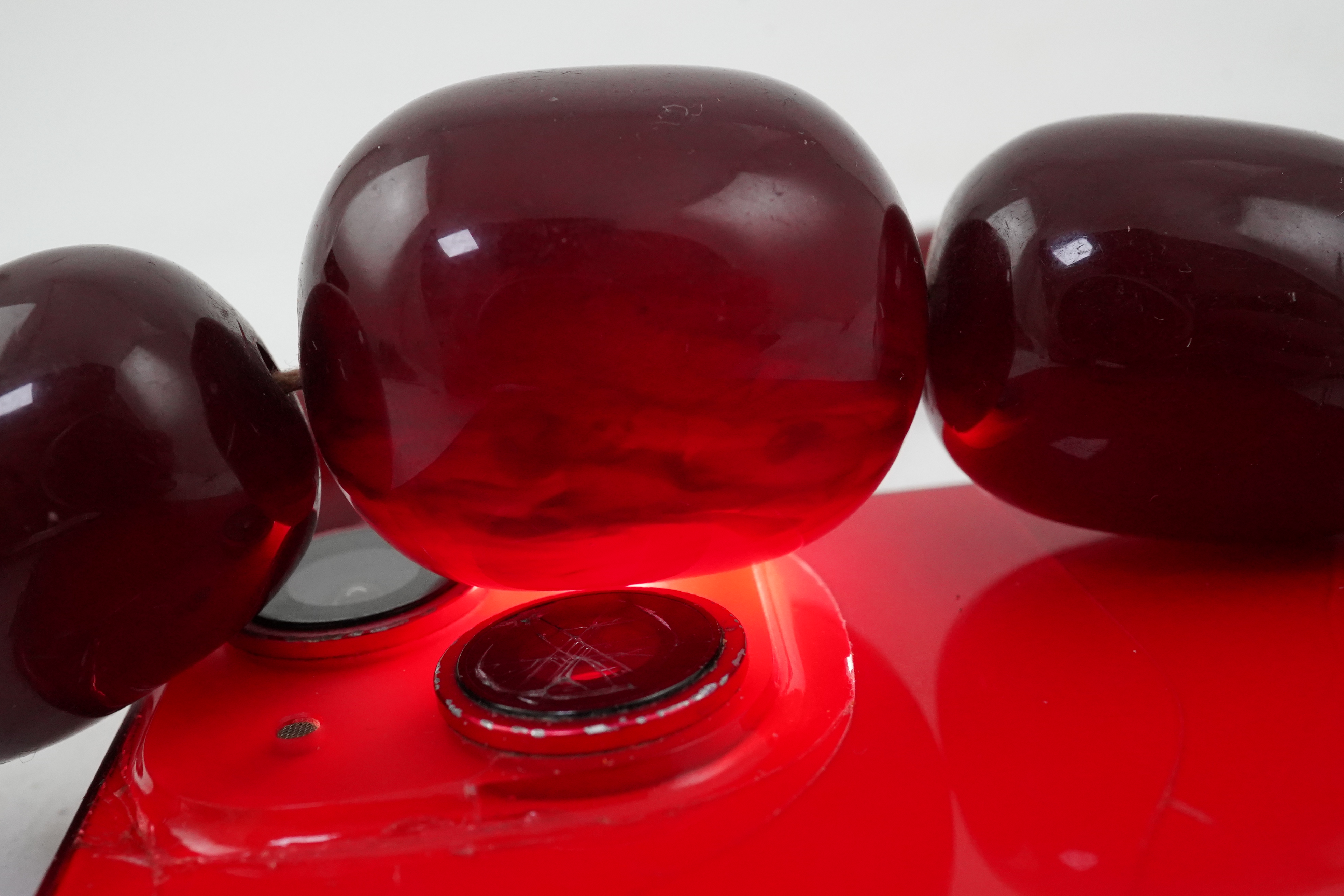 A cherry bakelite 'amber' necklace